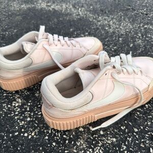 Nike Pink and White Women's Sneakers